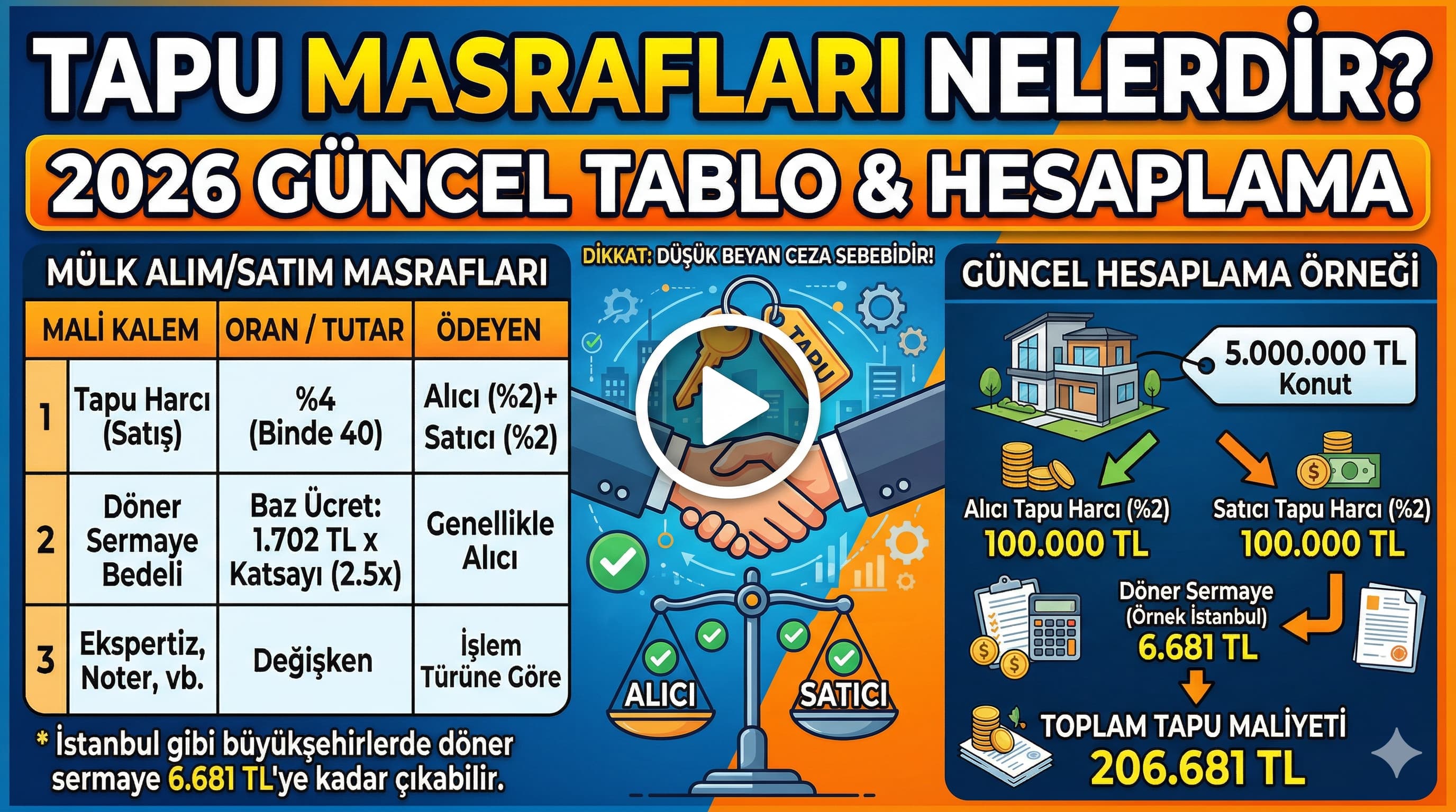 Tapu Masrafları Nelerdir? 2026 Güncel Tablo
