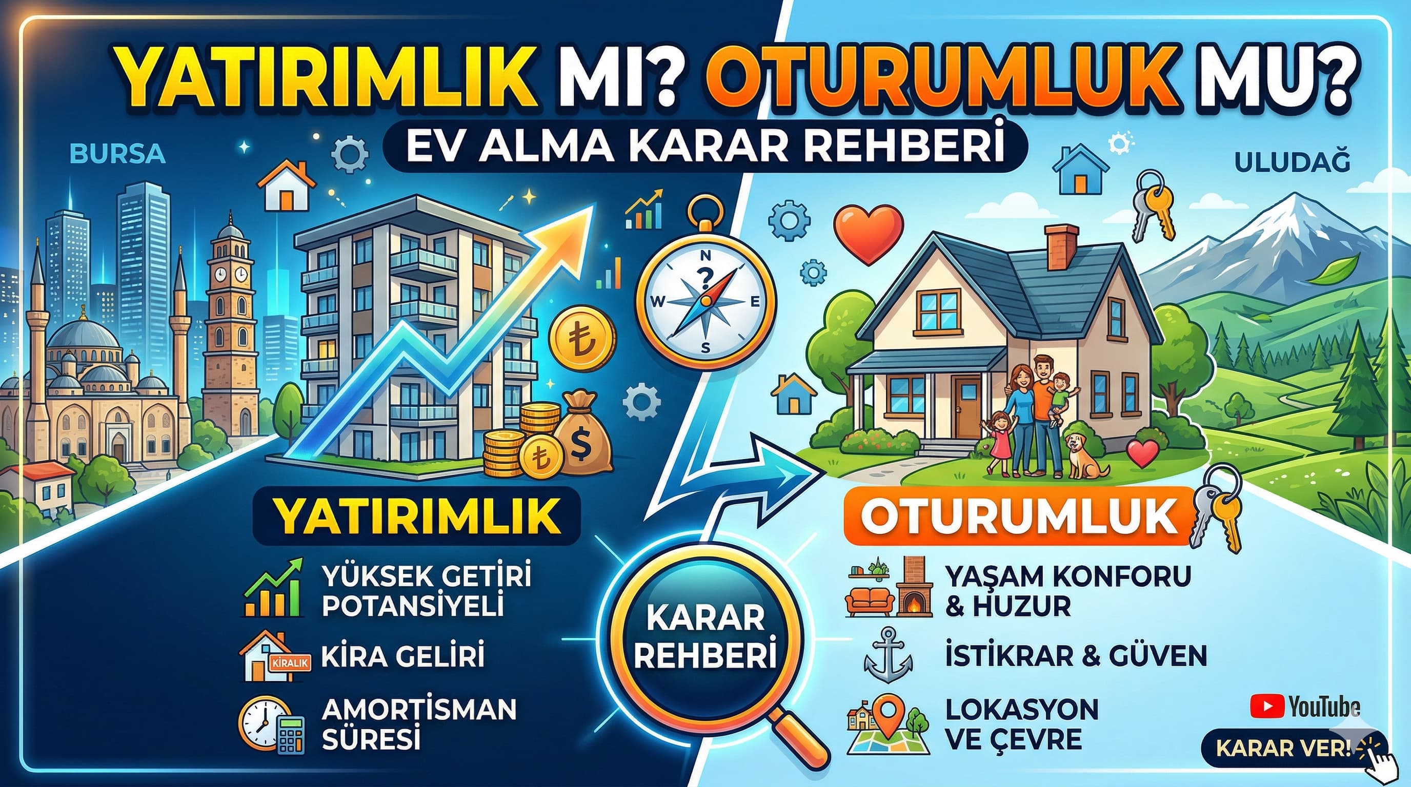 Yatırımlık mı Oturumluk mu Ev Alınmalı? Karar Rehberi